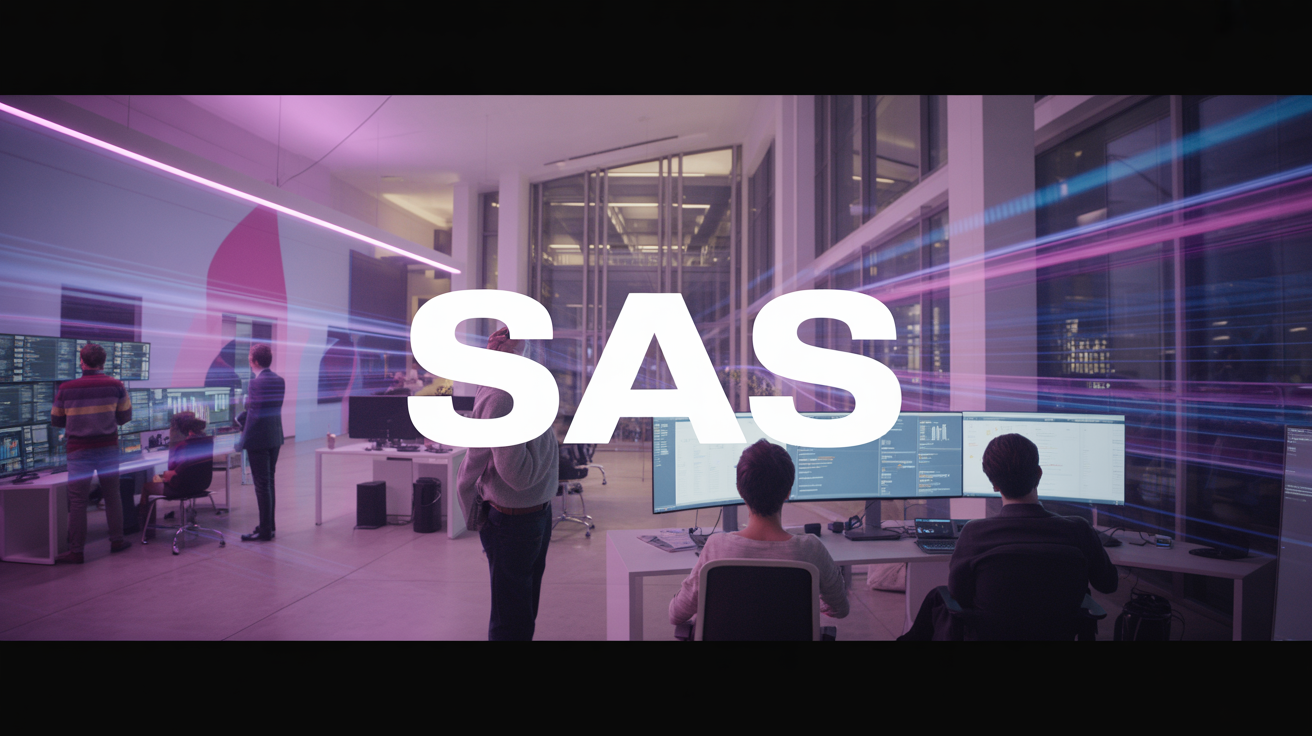 StackFlow AI campaign hero — bold SaaS marketing banner with brand typography